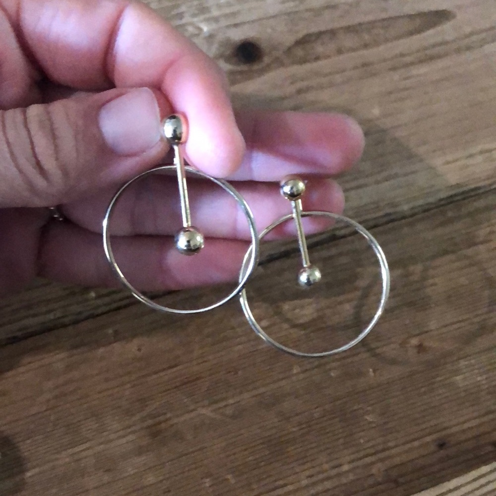 EUC gold post hoop earrings from Rachel Zoe